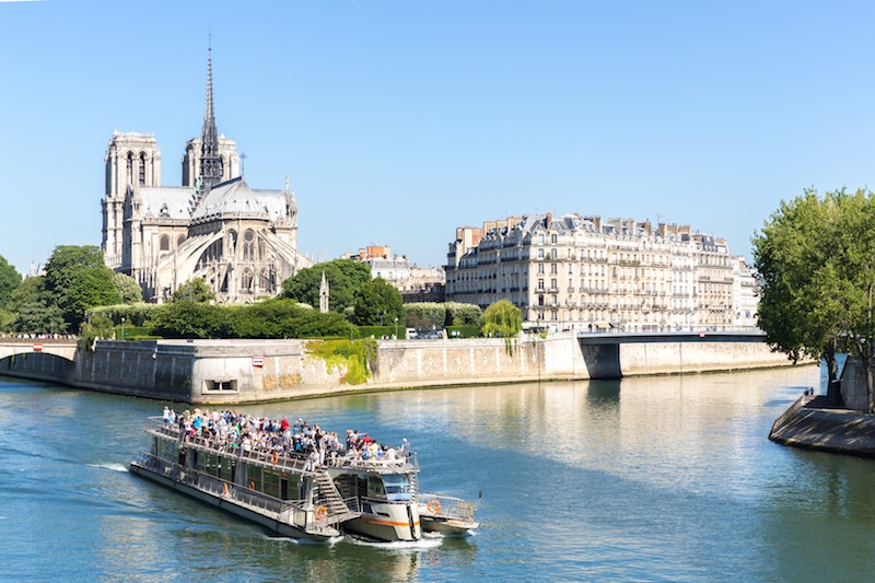 Cathedral Notre Dame Paris with cruise Cathedral Notre Dame Paris with cruise